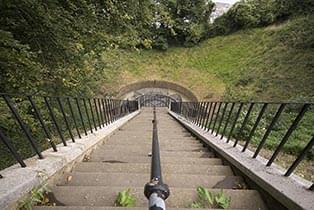 The straight flight approach to the Grand Shaft 