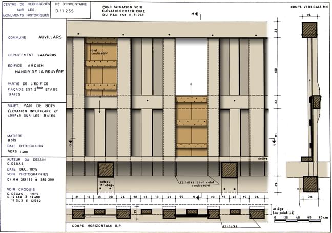 Measured drawing of the shutters