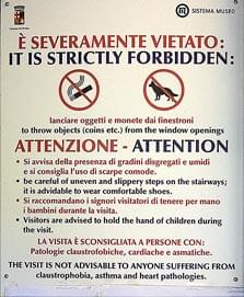 Health & Safety Warning at Pozzo