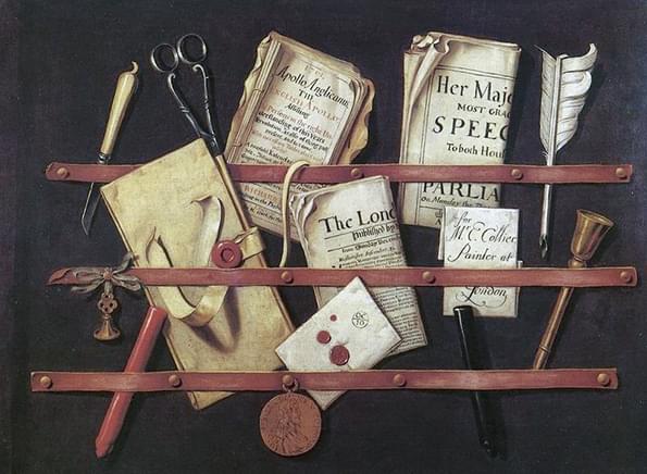 Painting Of Papers And Tools